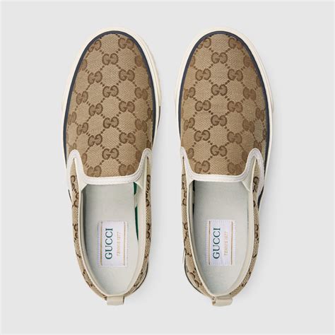 gucci tennis slip on womens|Gucci slip on sneakers women.